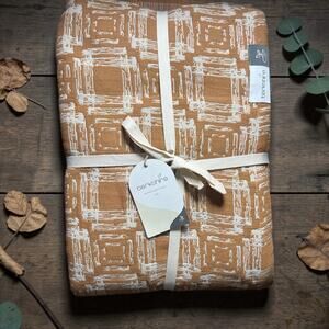 Berkshire Organic Cotton Blanket Full Queen 90x90 Woven Pattern NWT